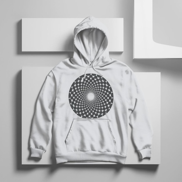 White Color Hoodie Mockup Design 1