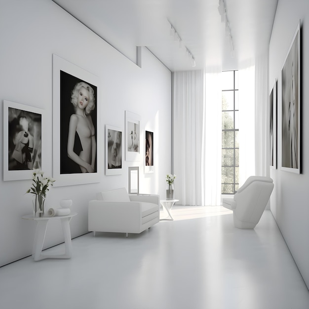 White color interior room image