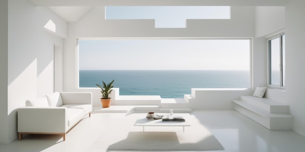 White colors living room