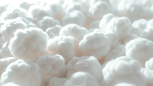 White cotton balls in a closeup shot