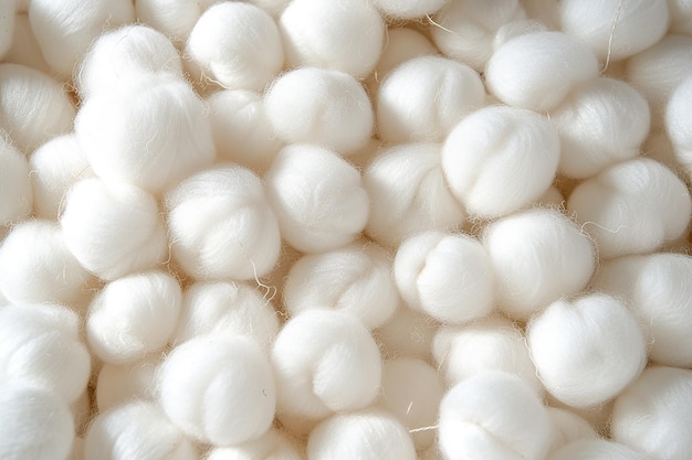 white cotton in a basket