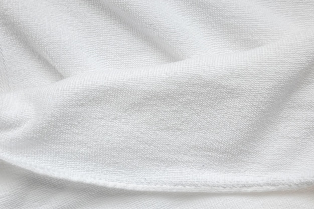 White cotton fabric towel texture abstract background