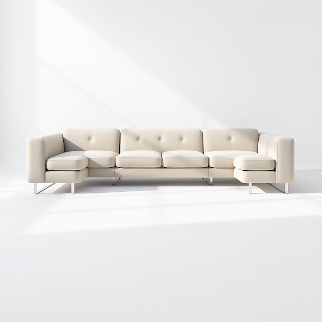 a white couch with a white back that says quot the word quot on the bottom