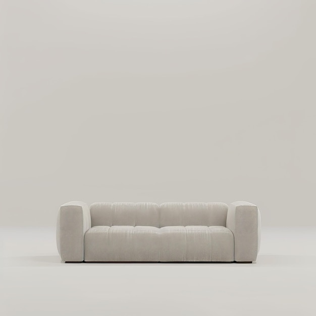 Photo a white couch with a white cushion that says quot no one quot on the bottom