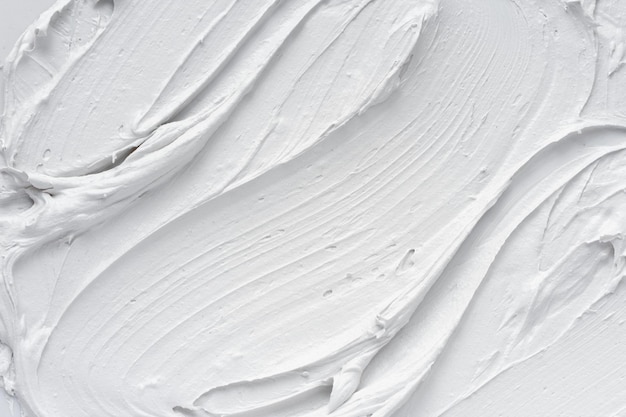 White cream texture Protection and nutrition of the facial skin Macro