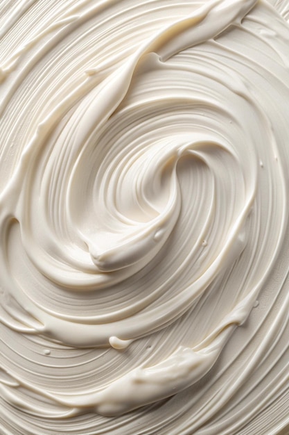 Photo white cream texture stroke composition background skincare cosmetic product swatch