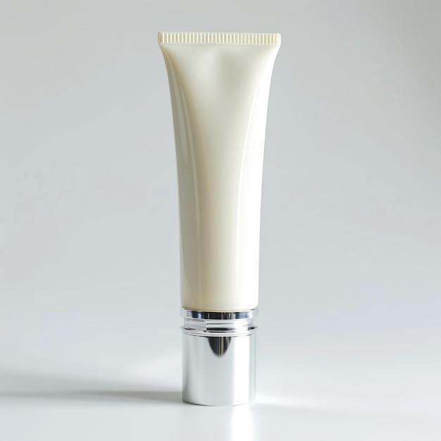 White Cream Tube with Silver Cap