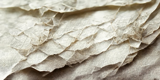 White crinkled paper texture. Digital Illustration.