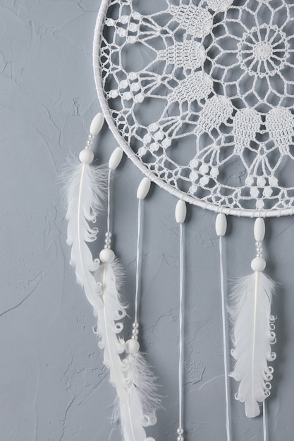 White crochet doily dream catcher