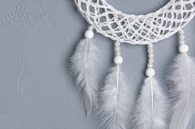 White crochet dream catcher 