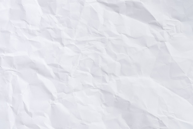 White crumpled paper background and texture, Wrinkled creased paper white abstract