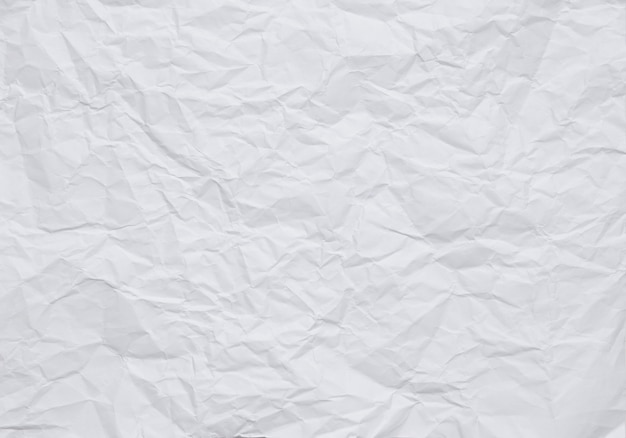 White crumpled paper background with texture