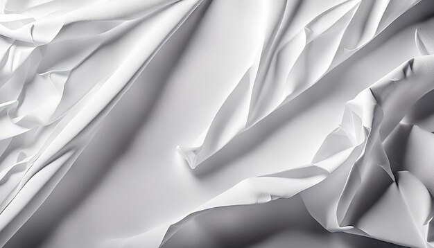 White crumpled paper background