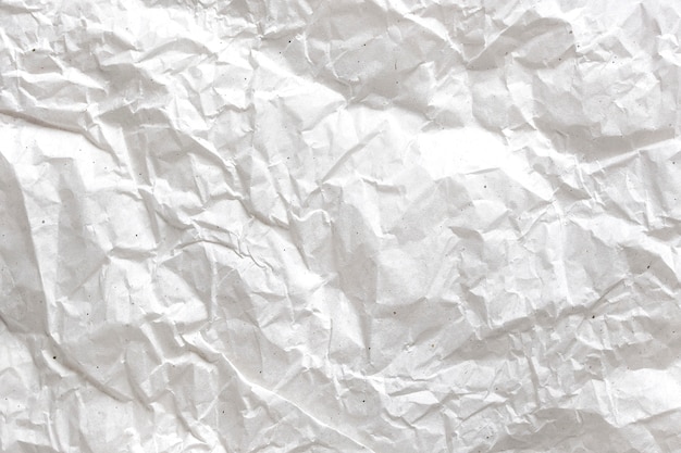 White crumpled paper background