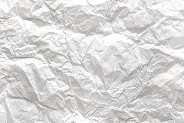 White crumpled paper background