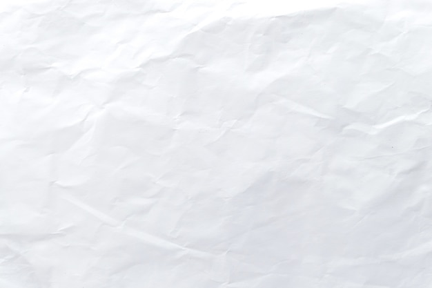 White crumpled paper pattern and texture