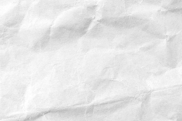 White crumpled paper texture background. Close-up.