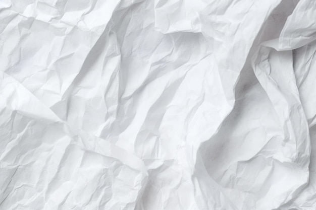 White crumpled paper texture background Generative ai