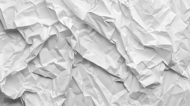 White crumpled paper texture background