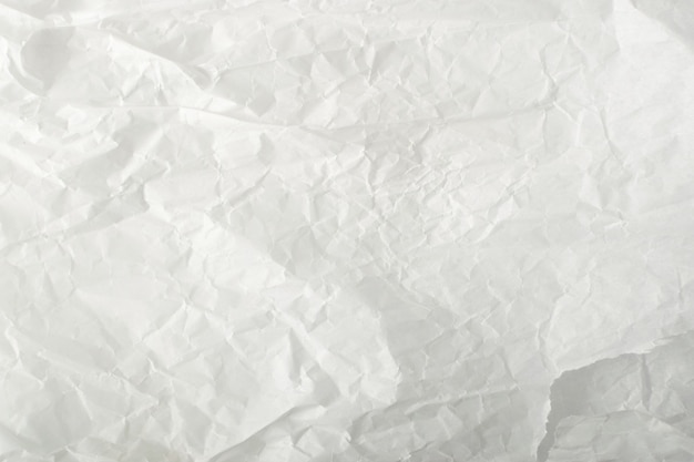 White Crumpled Paper Texture Background