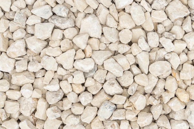 White crushed marble stones.