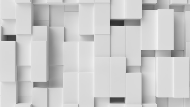 White cube abstract background