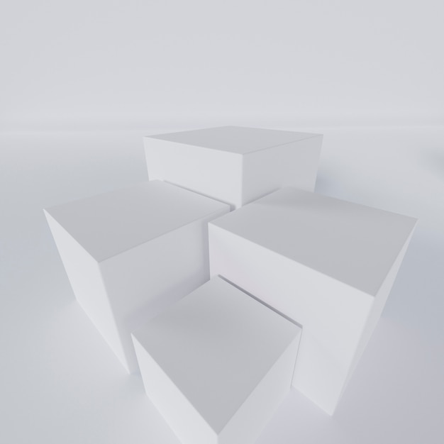 White cubes 3d background