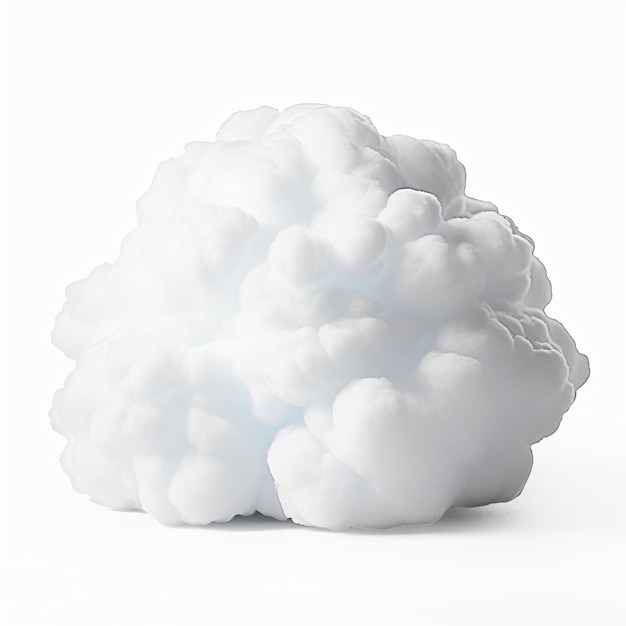 White cumulus cloud isolated on white background