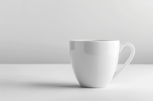 White cup isolated on white