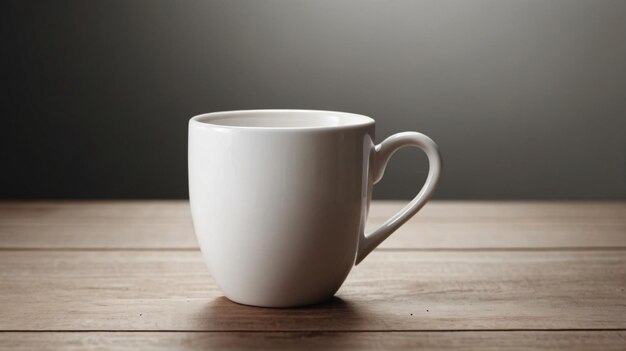 Photo white cup mockup isolated on grey background blank mug product coffee cup mug ceramic blank