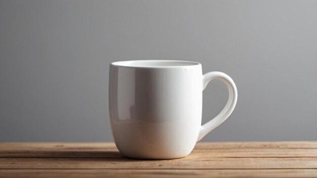 Photo white cup mockup isolated on grey background blank mug product coffee cup mug ceramic blank