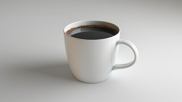 a white cup with coffee inside of it