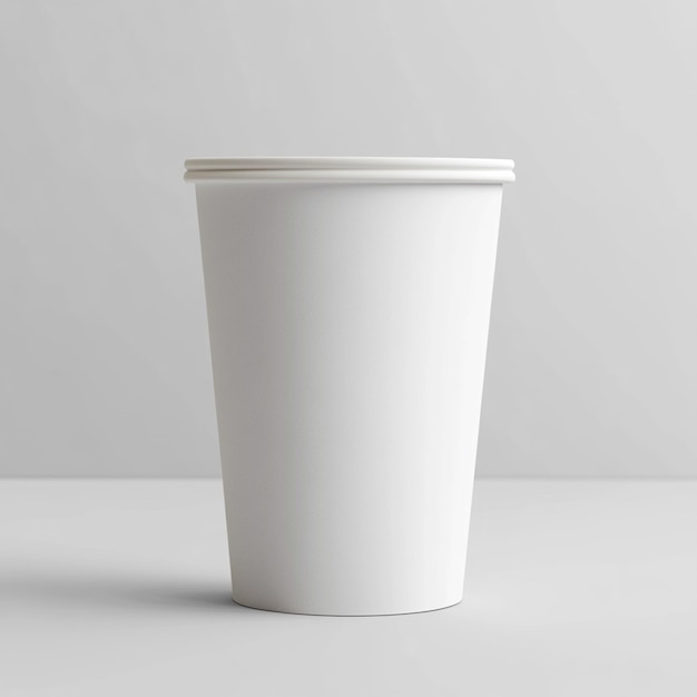 a white cup with a white lid that says  no lid  on it