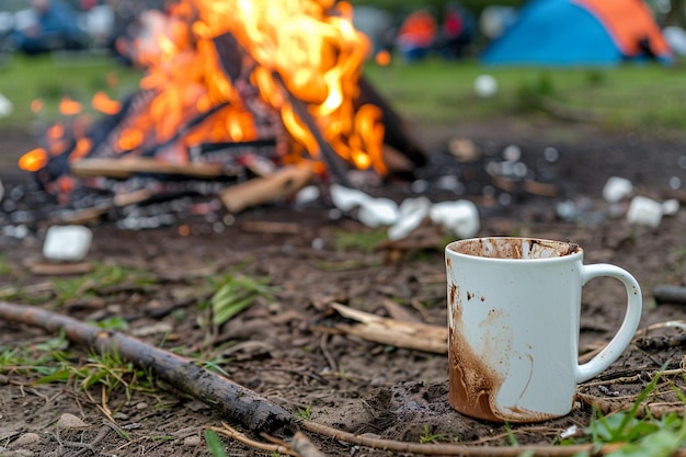 a white cup with the words  no  on it