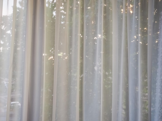 White curtain background