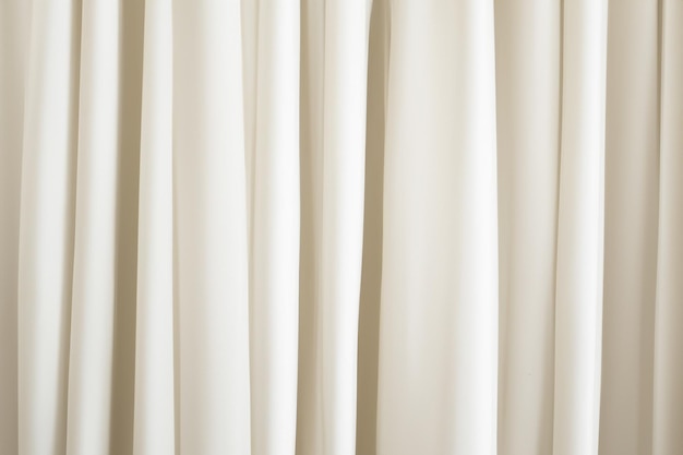 White curtains with soft folds and light shining through