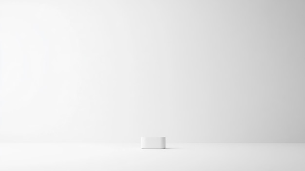 Photo white cylinder on a white surface