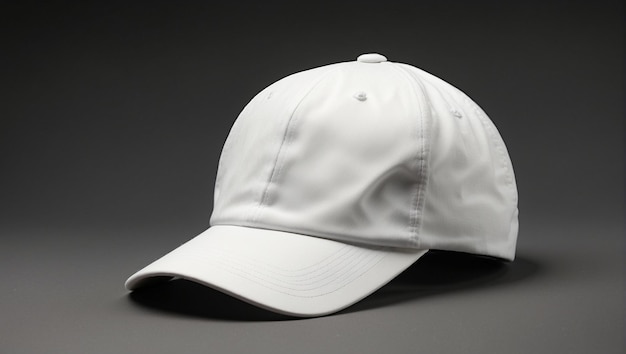 white dad hat isolated on black background Mockup