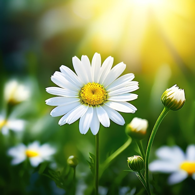 white daisies in the garden white daisies in the garden