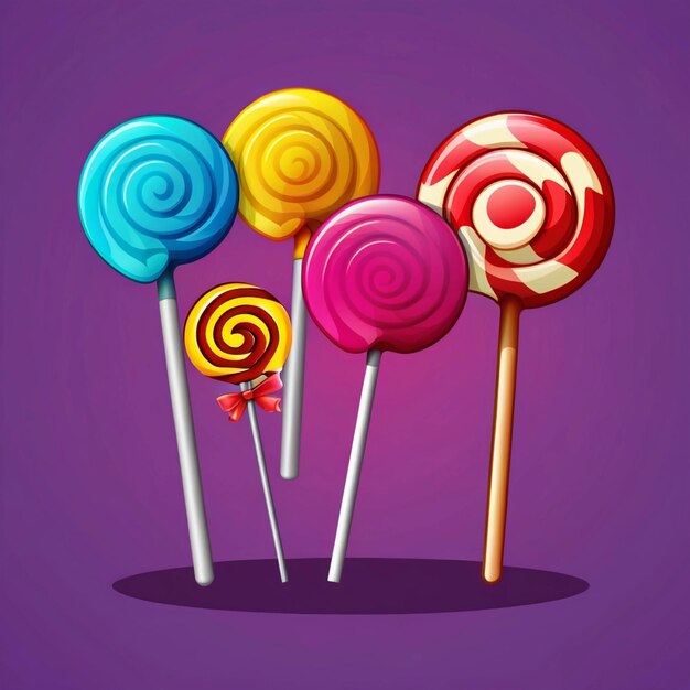 white day lollipop candy illustration