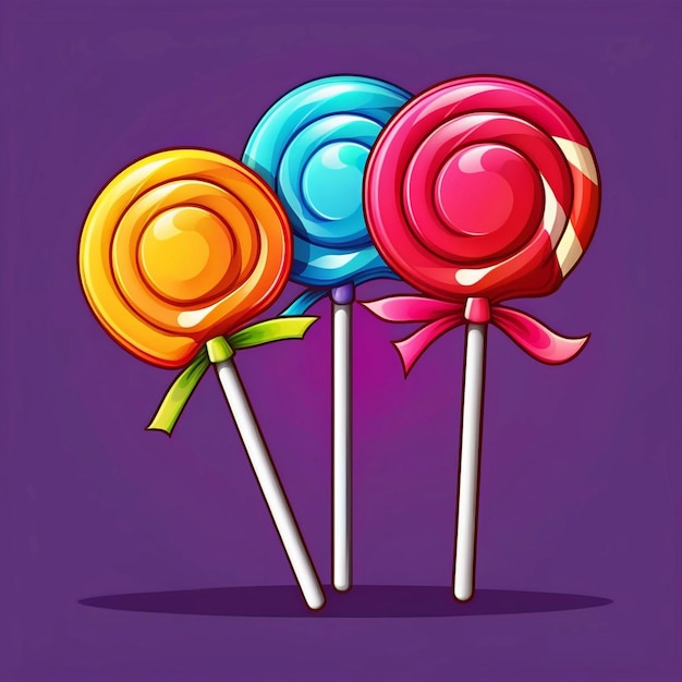 white day lollipop candy illustration