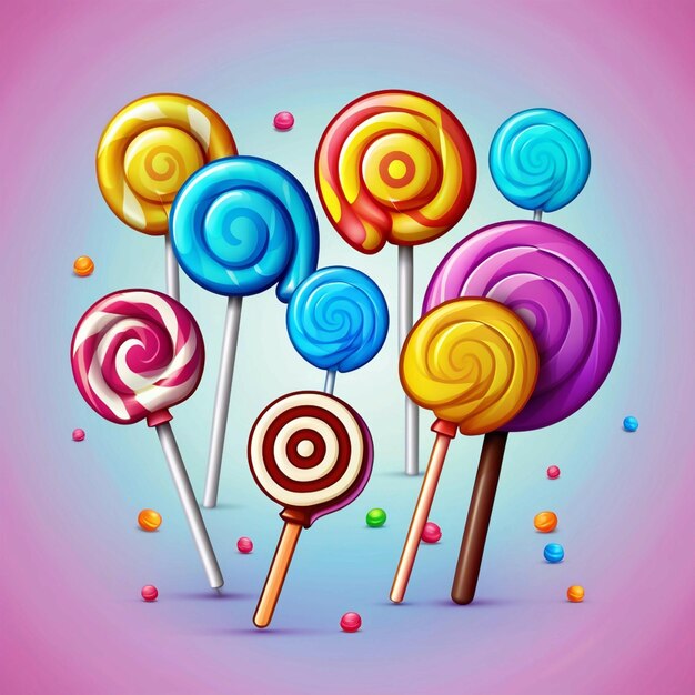 white day lollipop candy illustration