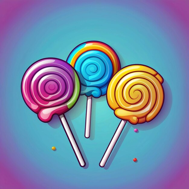 white day lollipop candy illustration