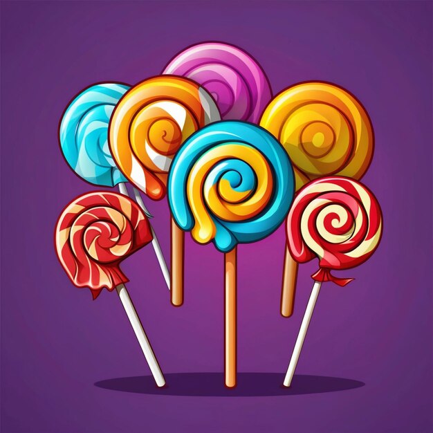 white day lollipop candy illustration