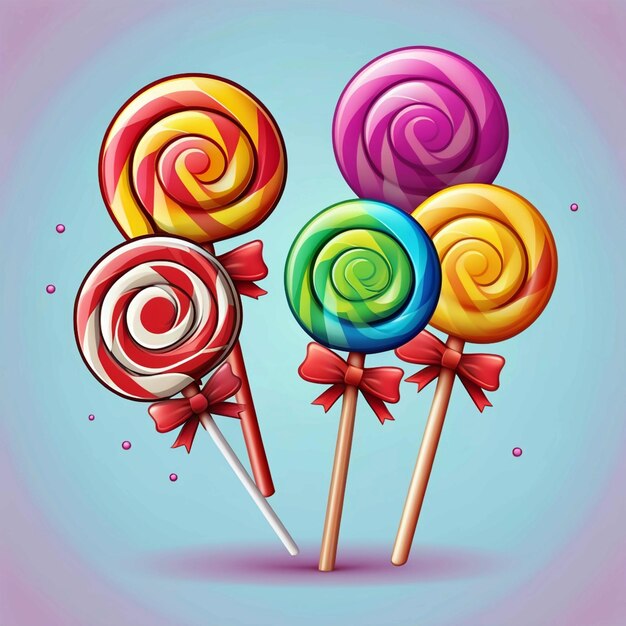 white day lollipop candy illustration