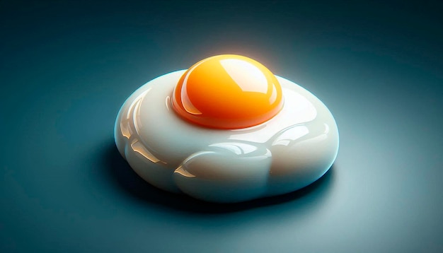 a white dish with a yellow egg on it