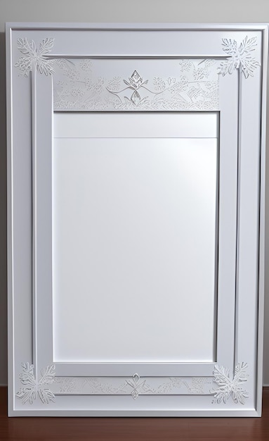 A white dishwasher with a floral pattern on the door.