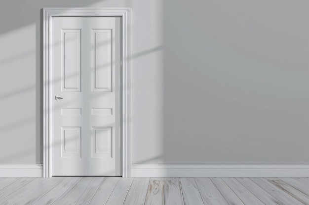 Photo a white door that is open to a room with a white door