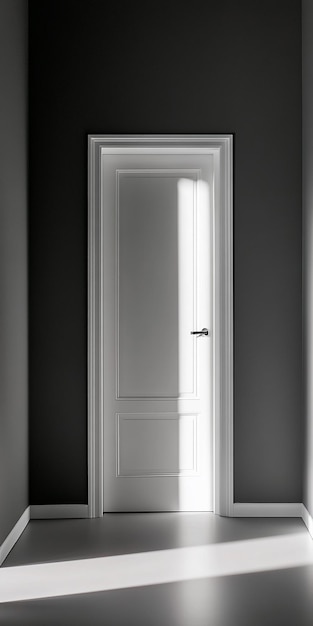 a white door with a door handle and a door knob