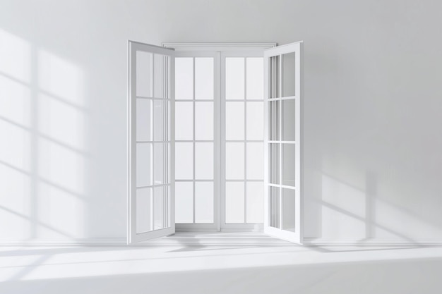 a white door with a window that has the word  open  on it